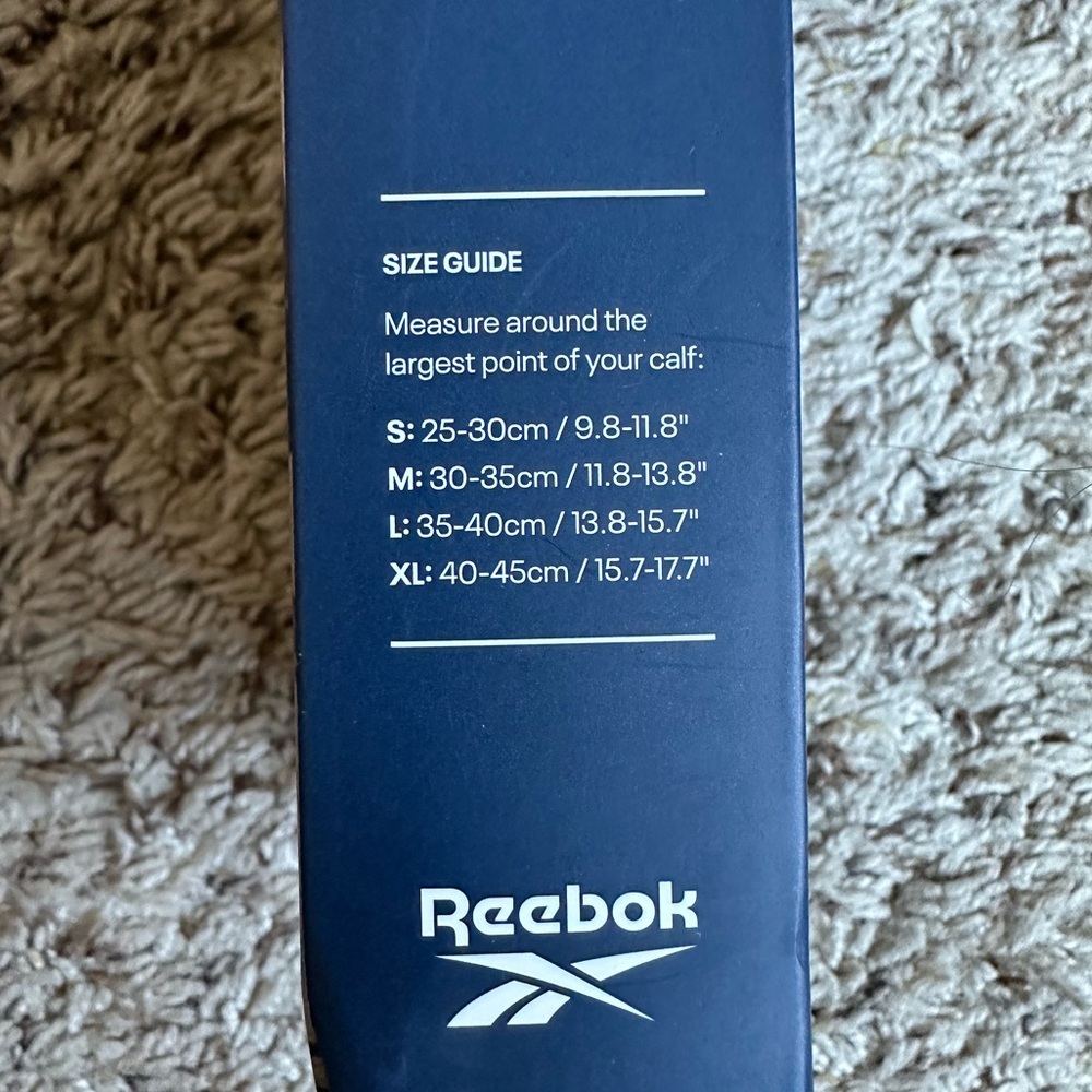 NWT Reebok Compression Calf Sleeve size Small - Picture 3 of 10
